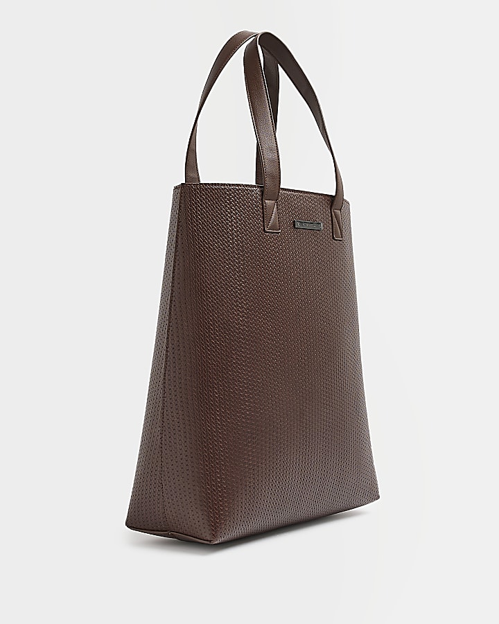 Brown Weave Tote Bag