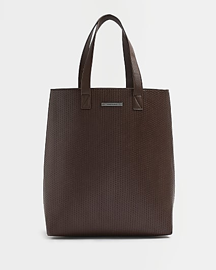 Brown Weave Tote Bag