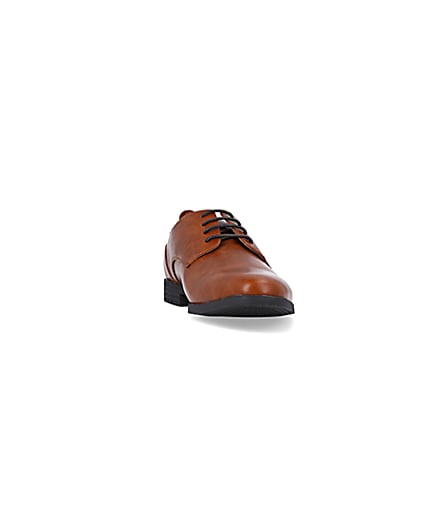 360 degree animation of product Brown wide fit derby shoes frame-20
