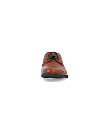 360 degree animation of product Brown wide fit derby shoes frame-21