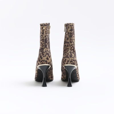 Wide fit leopard print on sale boots