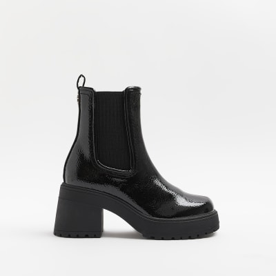 wide fit platform boots