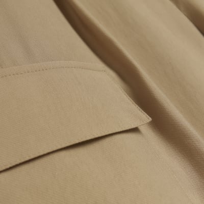 Brown wide leg cargo trousers