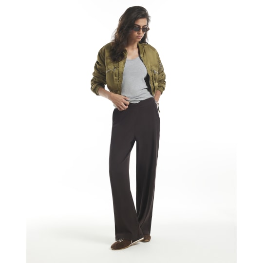 River Island Brown Wide Leg Joggers