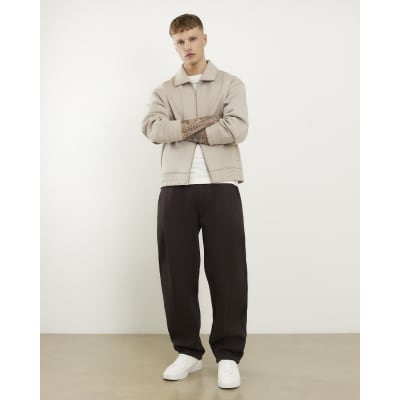 Brown Wide Leg Premium Joggers