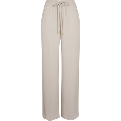 Brown wide leg trousers