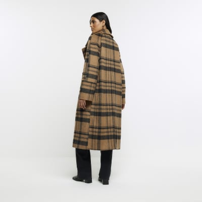 River island smart on sale overcoat in camel