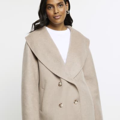 WOOL BLEND DOUBLE-BREASTED COAT