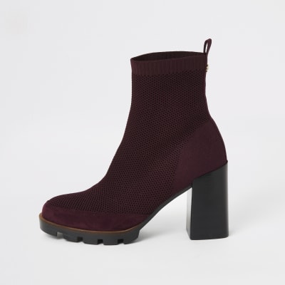 river island burgundy boots