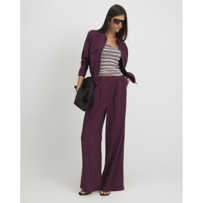 Pleat Wide Leg Trousers