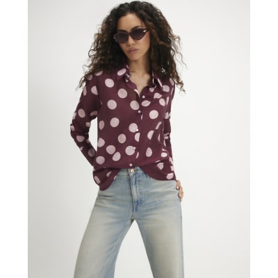 Polka Dot Oversized Boyfriend Shirt