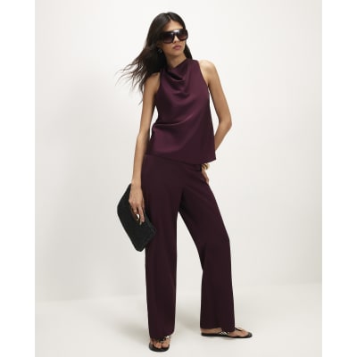 Satin Wide Leg Trousers