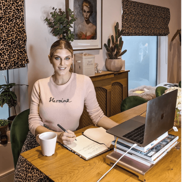 Ashley James at home