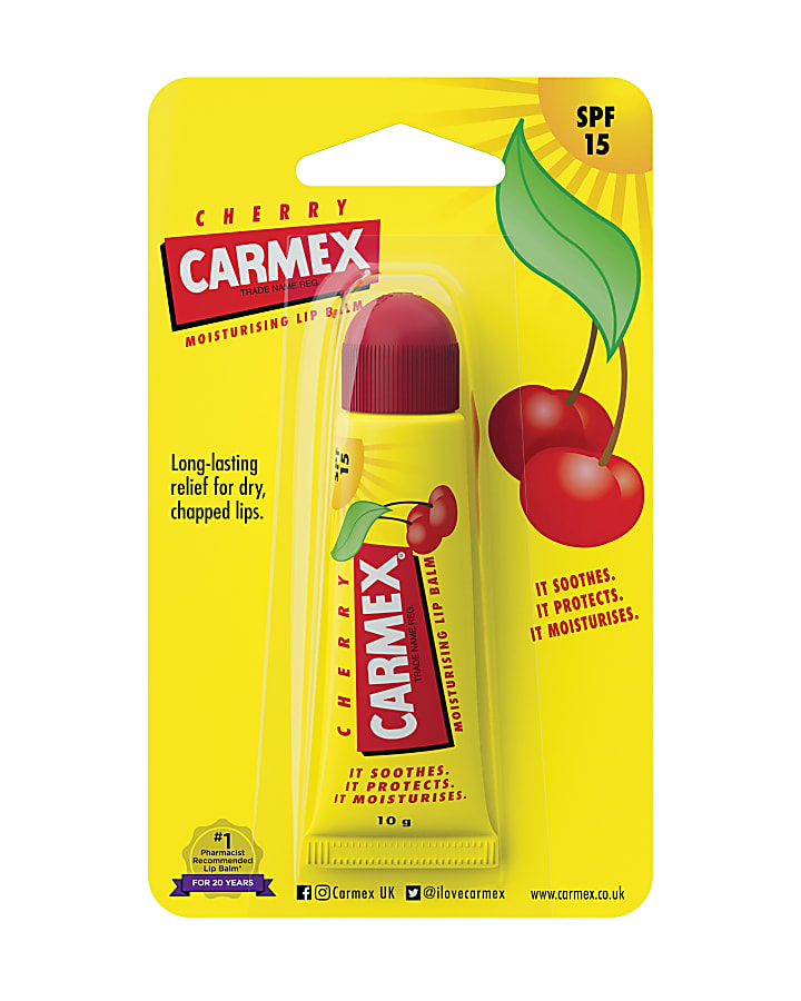 Carmex Cherry Lip Balm Tube, 10g