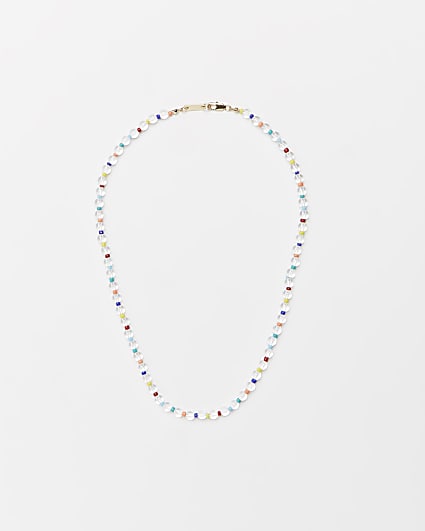 Clear beaded necklace
