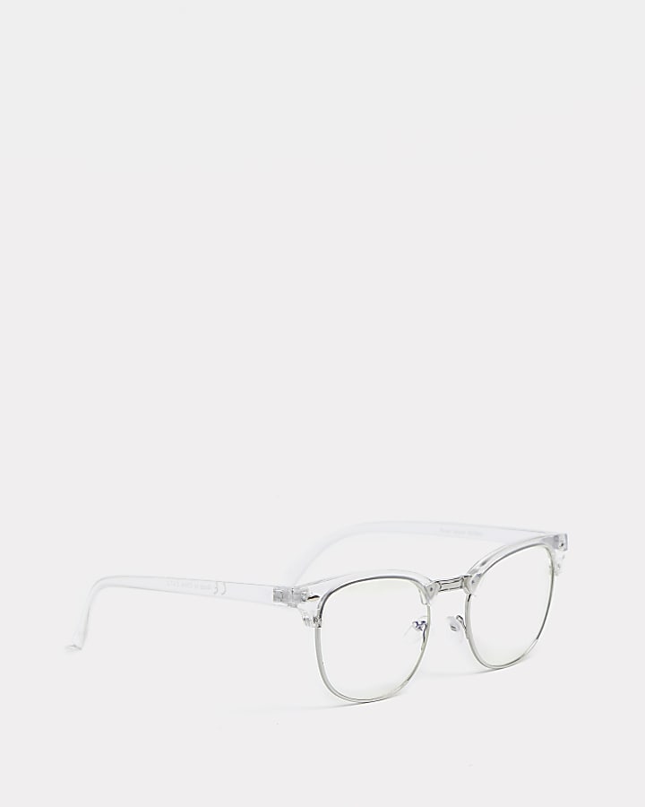 Clear frame blue light glasses