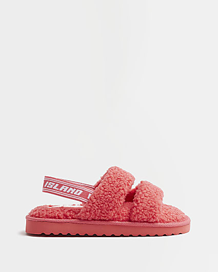 Coral borg double strap slippers