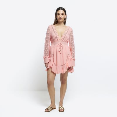 River island hot sale coral dress