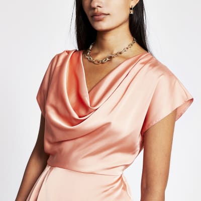 river island cowl neck dress