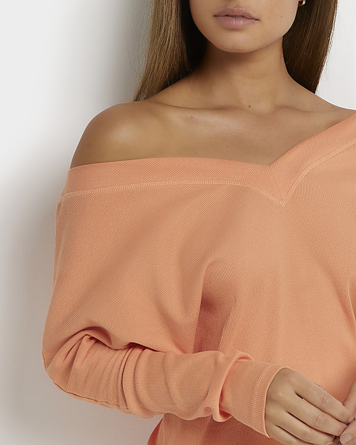 Coral cross back top