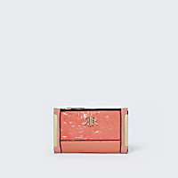 Coral RI embossed mini foldout purse