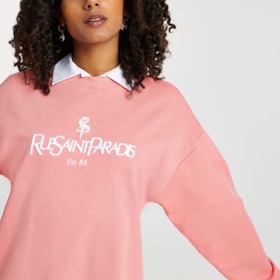 Coral 'Rue Saint Paradis' sweater dress