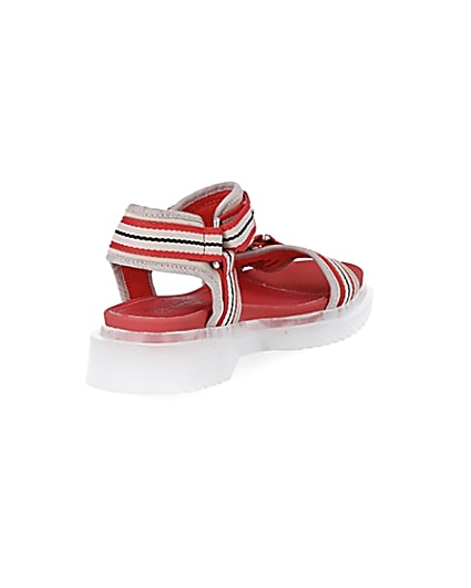 360 degree animation of product Coral stripe strappy gum sole sandals frame-11