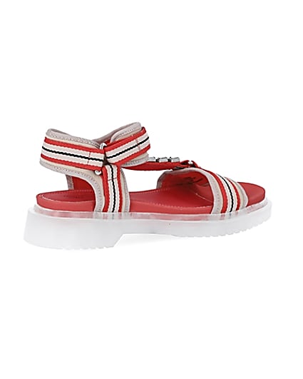 360 degree animation of product Coral stripe strappy gum sole sandals frame-13