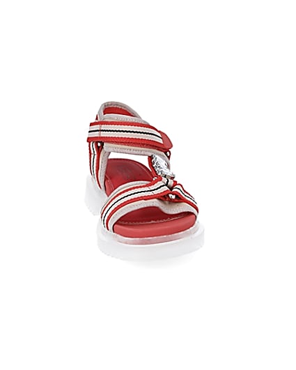360 degree animation of product Coral stripe strappy gum sole sandals frame-20