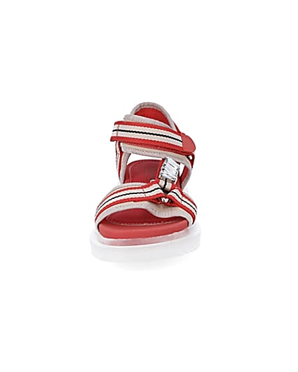 360 degree animation of product Coral stripe strappy gum sole sandals frame-21