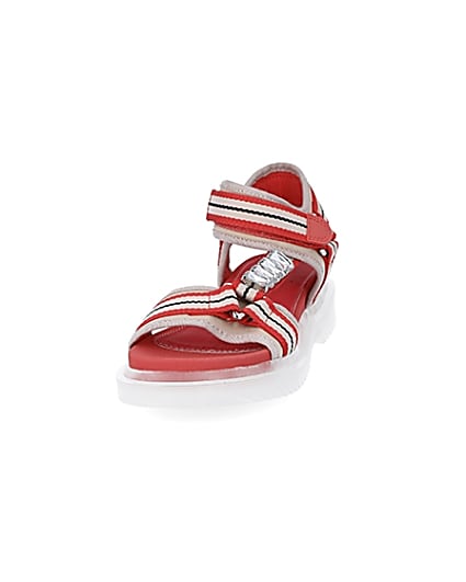 360 degree animation of product Coral stripe strappy gum sole sandals frame-22