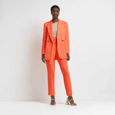 Coral structured double breasted blazer River Island