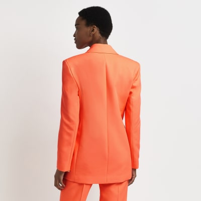 Coral structured double breasted blazer River Island