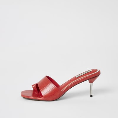 river island red sandals