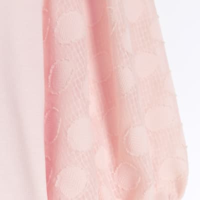 Coral woven sleeve t-shirt