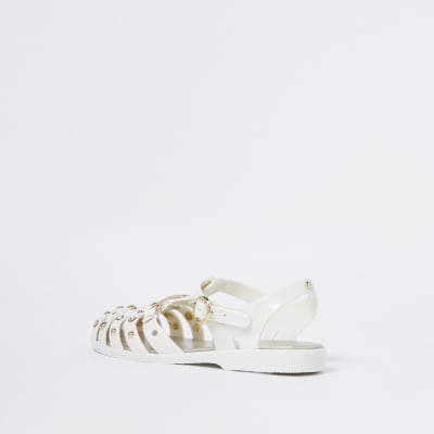 Cream  fisherman jelly sandals