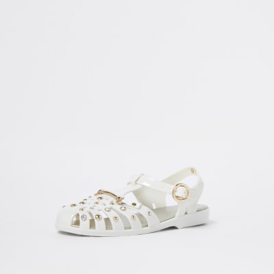 Cream  fisherman jelly sandals