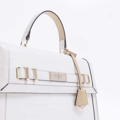 Cream adjustable tote bag