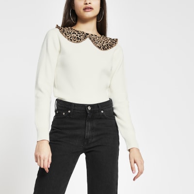 bow collar jumper