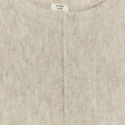 Cream batwing sleeve jumper River Island