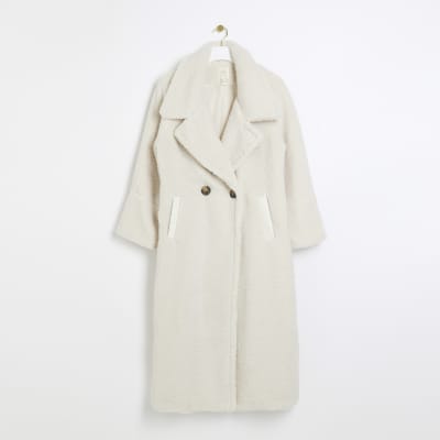 River island hot sale borg coat