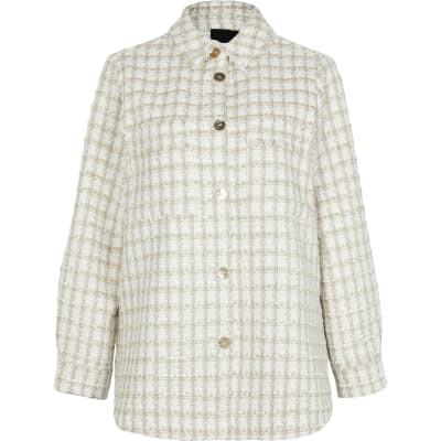 Cream boucle Overshirt