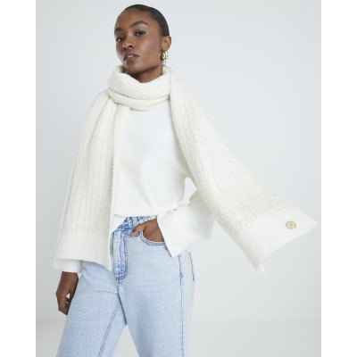 Cream Boucle Scarf