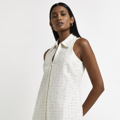 cream boucle dress