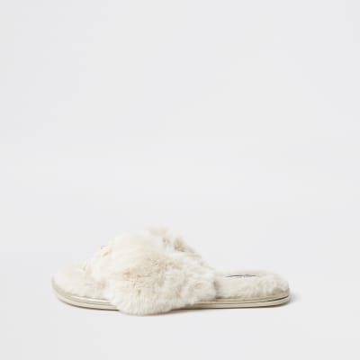 river island toe post slippers