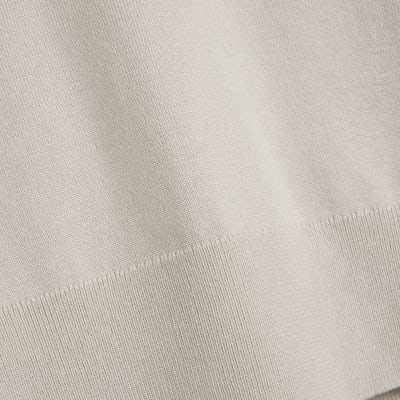 Cream broderie lace detail jumper River Island