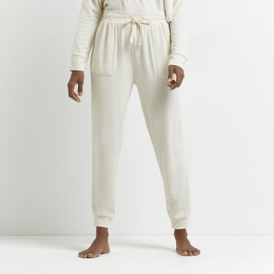 river island cream joggers