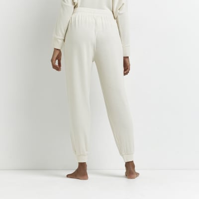 river island cream joggers