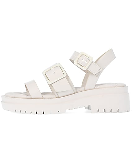360 degree animation of product Cream buckle detail sandals frame-3