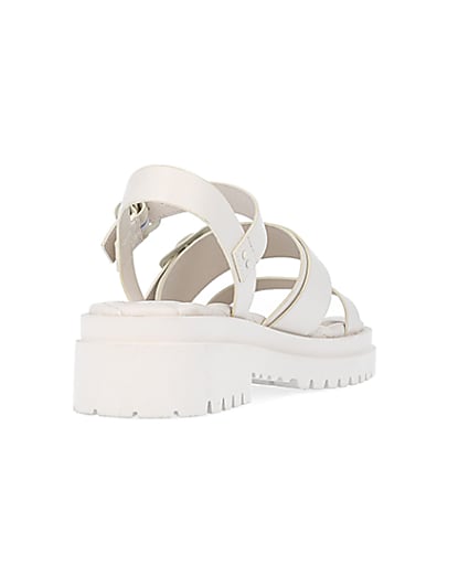 360 degree animation of product Cream buckle detail sandals frame-11